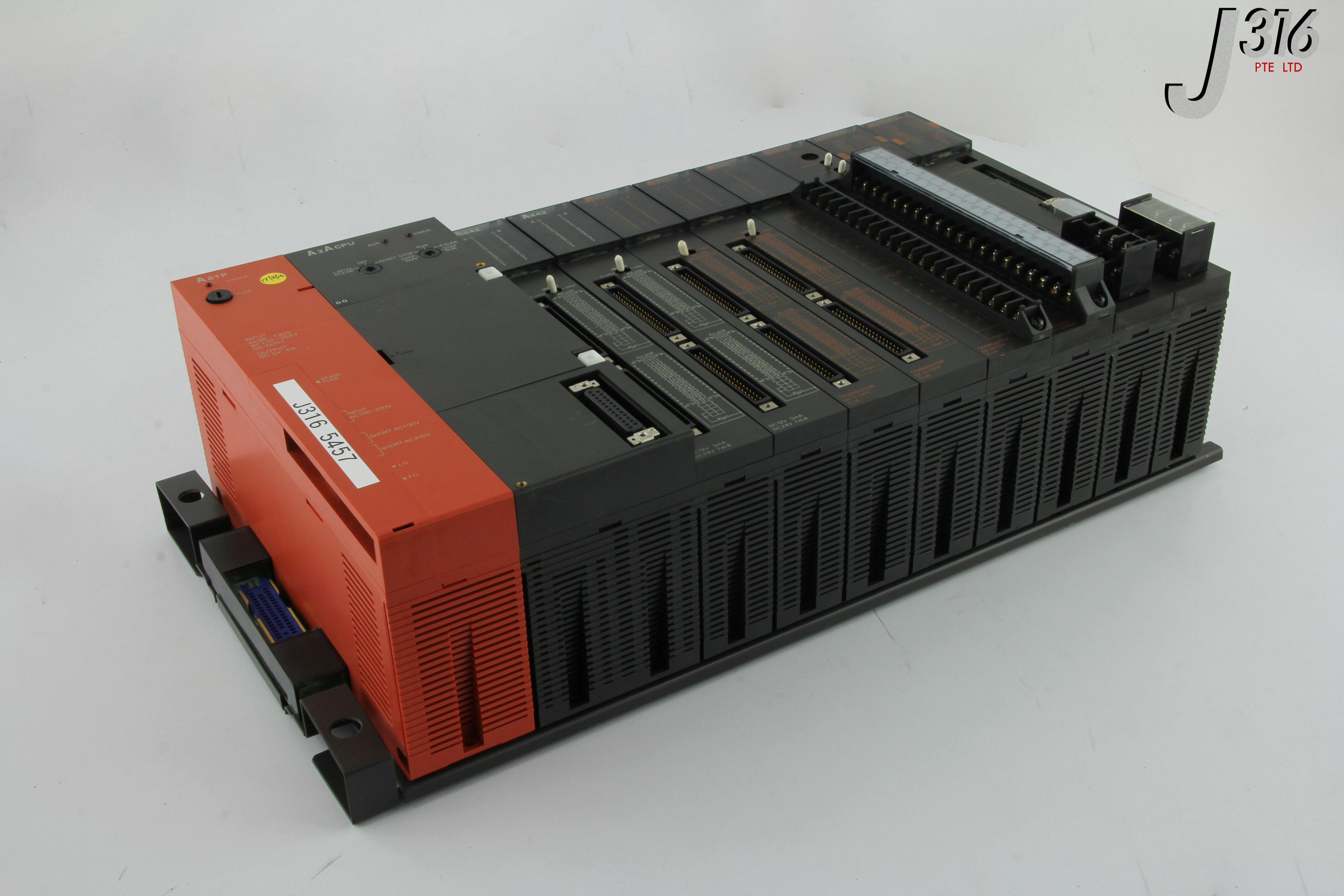 5457 MITSUBISHI MELSEC POWER SUPPLY PLC ASSY W/ 9 MODULES A61P | eBay